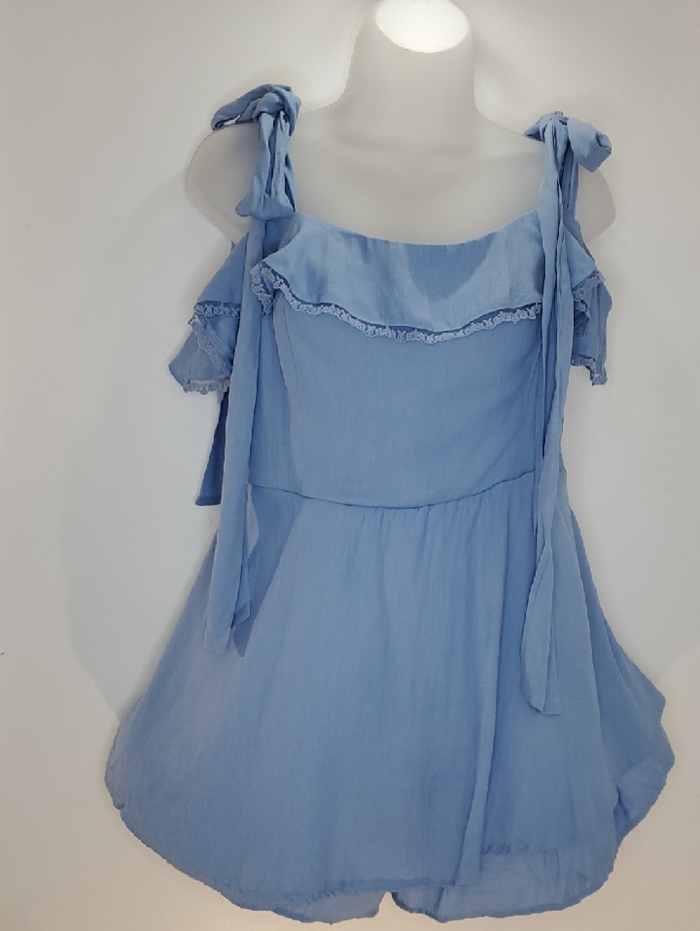 Francesca's Light Blue Women's Romper - XL